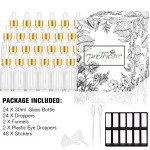 Clear Glass Dropper Bottles 1oz - 24 Pack