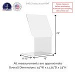 Acrylic Biohazard Shield with Bend Splash Guard Barrier