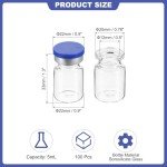 Patikil 100 Pack 5ml Borosilicate Glass Sample Vials