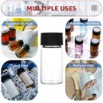 100 PCS 20ml Clear Glass Vials with Screw Caps