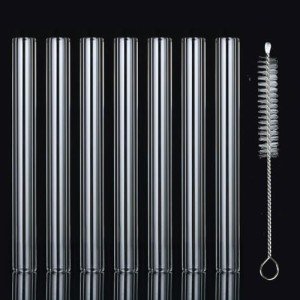 7-Piece Borosilicate Glass Tube Set with Brush