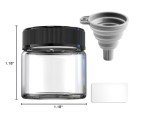 Wide Mouth Glass Sample Vials with Black Caps - 4pcs