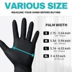 Beastek Black Nitrile Exam Gloves – 100 Pack