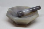 Agate Mortar and Pestle Set - 50mm Grey