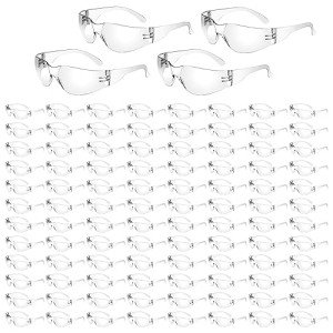 100 Pairs Clear ANSI Safety Glasses