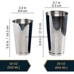 BARIANTTE Weighted Boston Cocktail Shaker Set