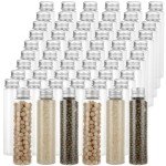 Clear Plastic Test Tubes with Caps - 60 Pack