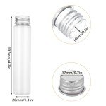 Clear Plastic Test Tubes with Caps - 60 Pack