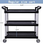 3-Tier Utility Cart with Noise-Reducing Wheels