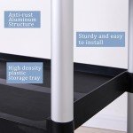 3-Tier Utility Cart with Noise-Reducing Wheels