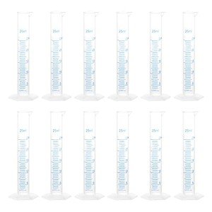 25ml Plastic Graduated Cylinder - 12 Pack