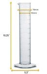 EISCO 1000mL Graduated Cylinder - Class A, Octagonal Base
