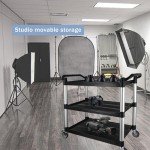 3-Tier Utility Cart with Noise-Reducing Wheels