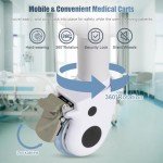 Mobile 2-Tier Medical Cart with Wheels