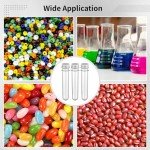 50 Pack 45ml Clear Plastic Test Tubes with Caps