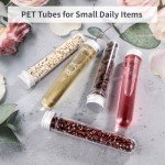 50 Pack 45ml Clear Plastic Test Tubes with Caps