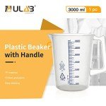 ULAB 3000ml Plastic Beakers with Handle, Graduated