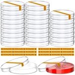 Petri Dish Shot Glasses Set with Biohazard Stickers