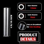 4" Borosilicate Glass Blowing Tubes - 6 Pack