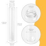 30ml Leak-Proof Clear Glass Test Tubes - 6pcs