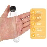30ml Leak-Proof Clear Glass Test Tubes - 6pcs