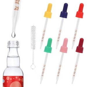Colorful Glass Eye Dropper Pipettes Set (6 pcs)