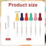 Colorful Glass Eye Dropper Pipettes Set (6 pcs)