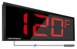 Large LED Thermometer with 4" Display, °C/°F