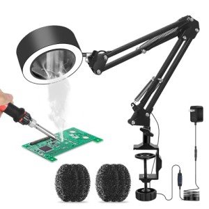 Solder Smoke Absorber Lamp with Fume Extractor