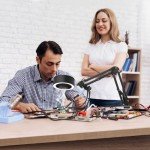 Solder Smoke Absorber Lamp with Fume Extractor