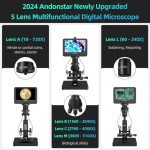Andonstar AD266S HDMI Digital Microscope with 5 Lenses