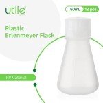 12-Piece Plastic Erlenmeyer Flask Set, 50ml