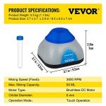 VEVOR Mini Vortex Mixer – 3000rpm Laboratory Shaker