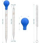 Glass Pipette Set with Rubber Caps - 2x10ml & 5ml