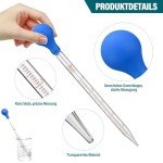 Glass Pipette Set with Rubber Caps - 2x10ml & 5ml
