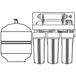 Geekpure 100 GPD Reverse Osmosis Membrane Cartridge Pack