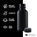 72 Pack of 1 oz Black Frosted Glass Bottles