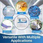 EVVIVA SCIENCES 300 Low-Lint Cleanroom Wipes 9"x9