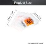 Othmro 300Pcs Clear Specimen Bags with Biohazard Logo
