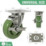 Heavy Duty Stainless Steel Casters for Labs & Ovens