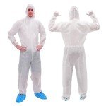 RAYGARD Lightweight Disposable Hazmat Suits, Large