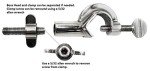 EISCO Vinyl Coated Extension Clamp with Swivel Bosshead
