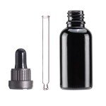 YIZHAO 1oz Black Glass Dropper Bottles – 12 Pack