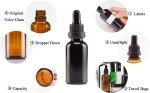 YIZHAO 1oz Black Glass Dropper Bottles – 12 Pack
