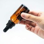 YIZHAO 1oz Black Glass Dropper Bottles – 12 Pack