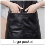 Waterproof Apron with Large Pockets - Black