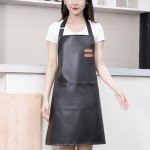 Waterproof Apron with Large Pockets - Black