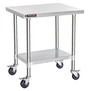 DuraSteel 24x30 Inch Stainless Steel Prep Table