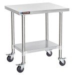 DuraSteel 24x30 Inch Stainless Steel Prep Table