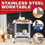 DuraSteel 24x30 Inch Stainless Steel Prep Table